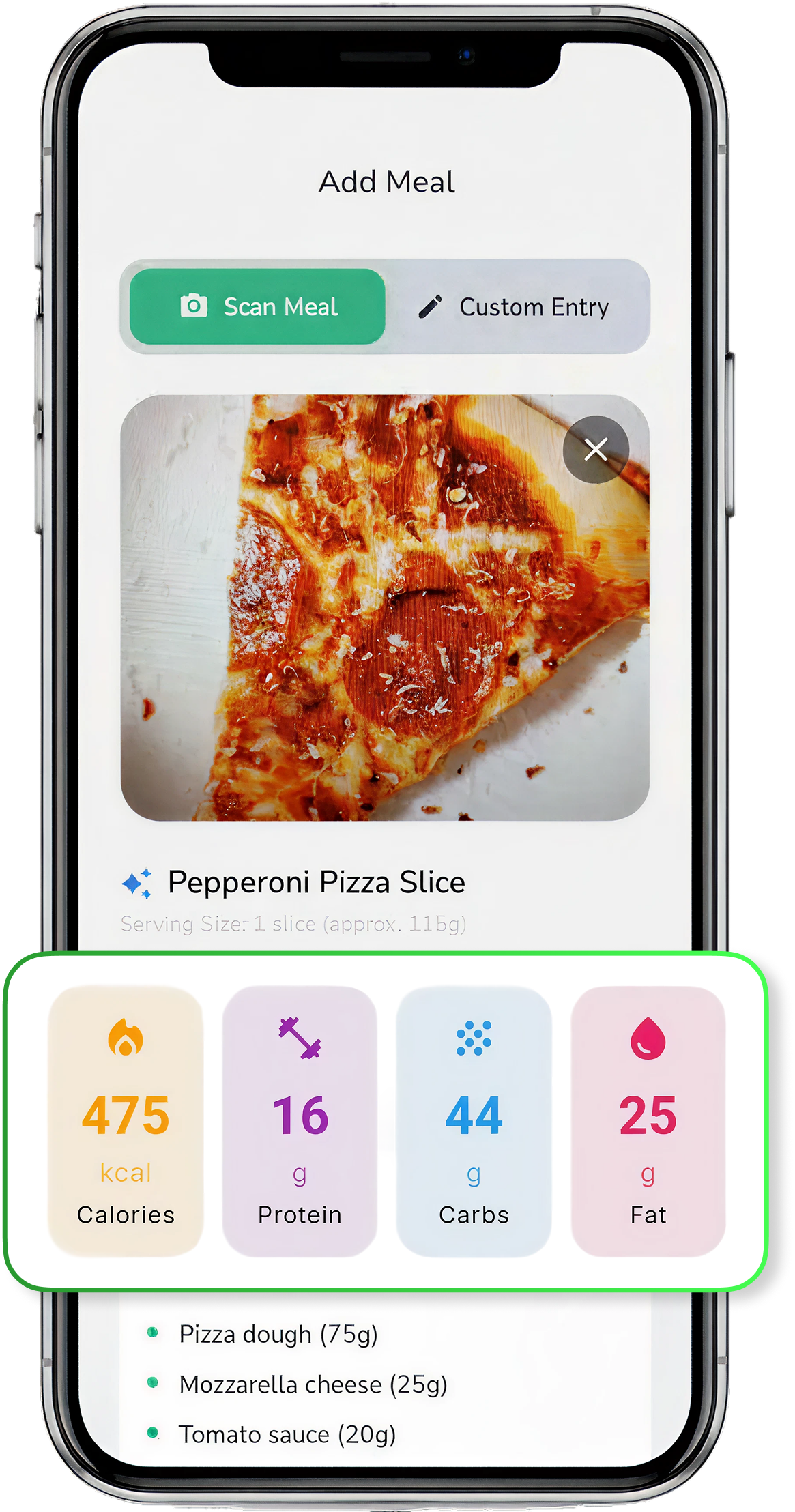 CalTally App Interface